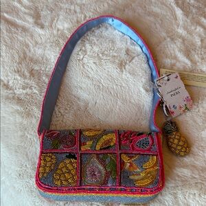Colorful Beaded Fruit Shoulder Bag